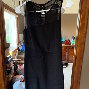 black slim tight dress